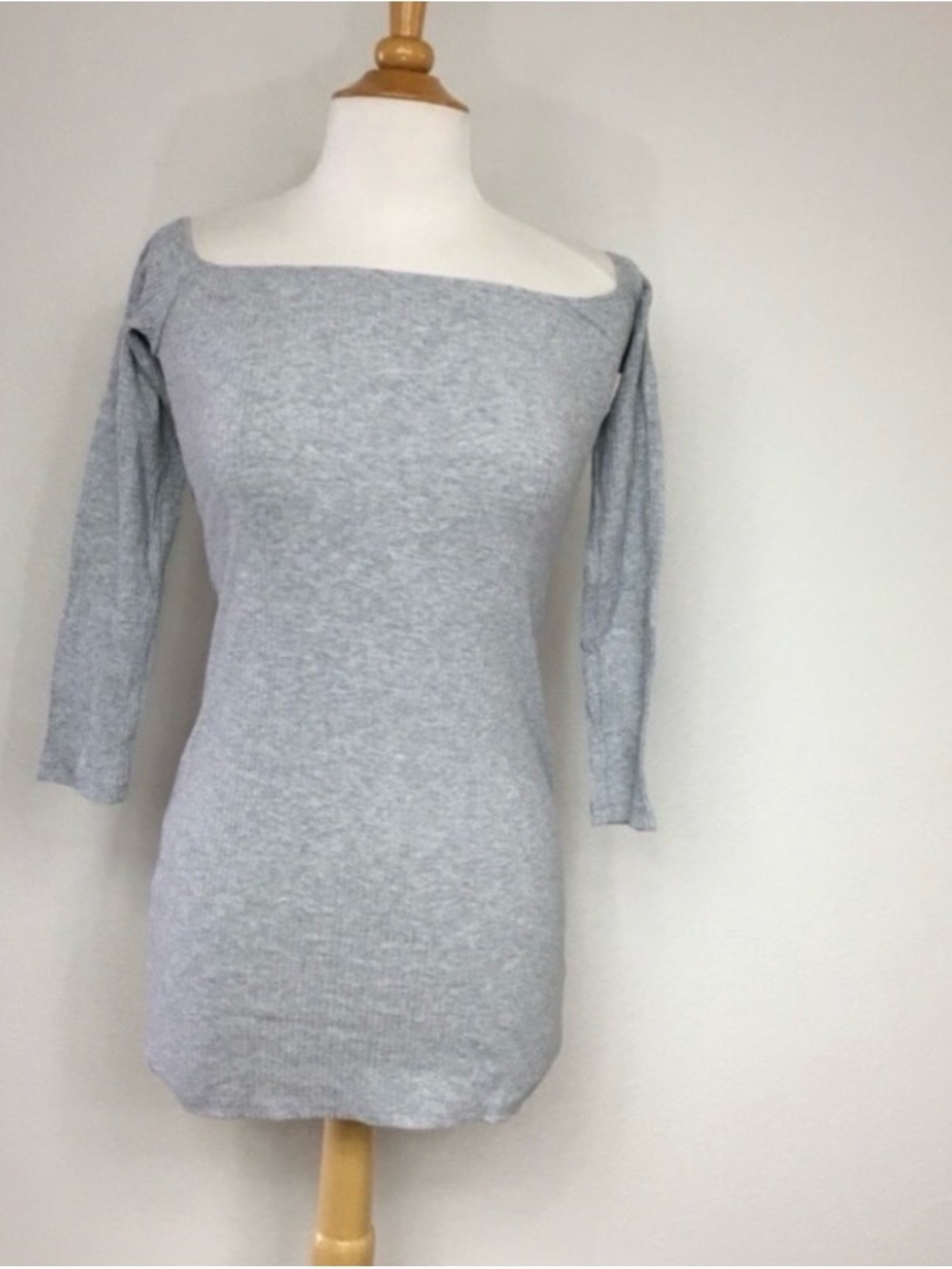 NWOT New Vestidos Juniors Grey Ribbed Cinch Back Tunic Size Large Streetwear